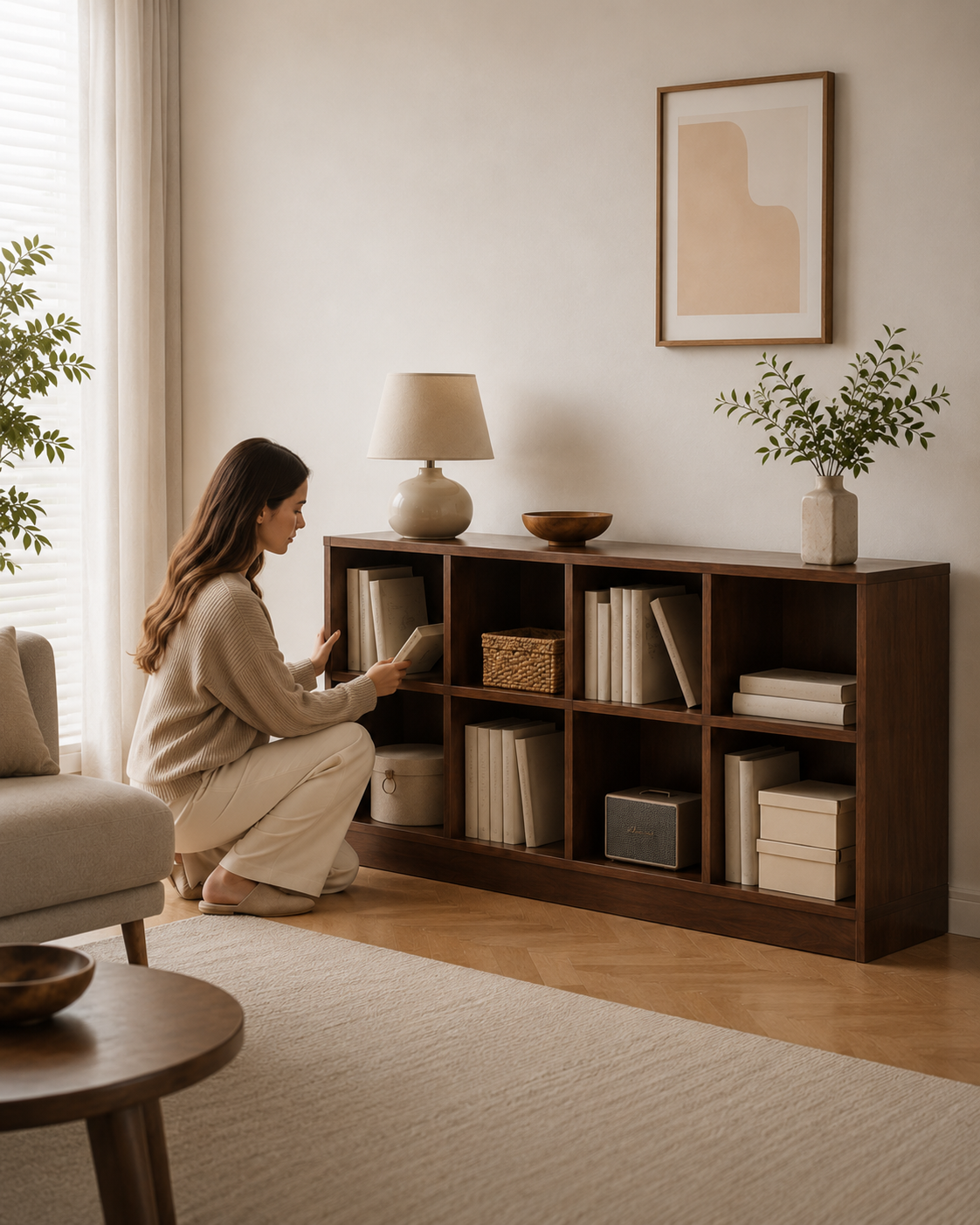 Walnut Storage Shelf