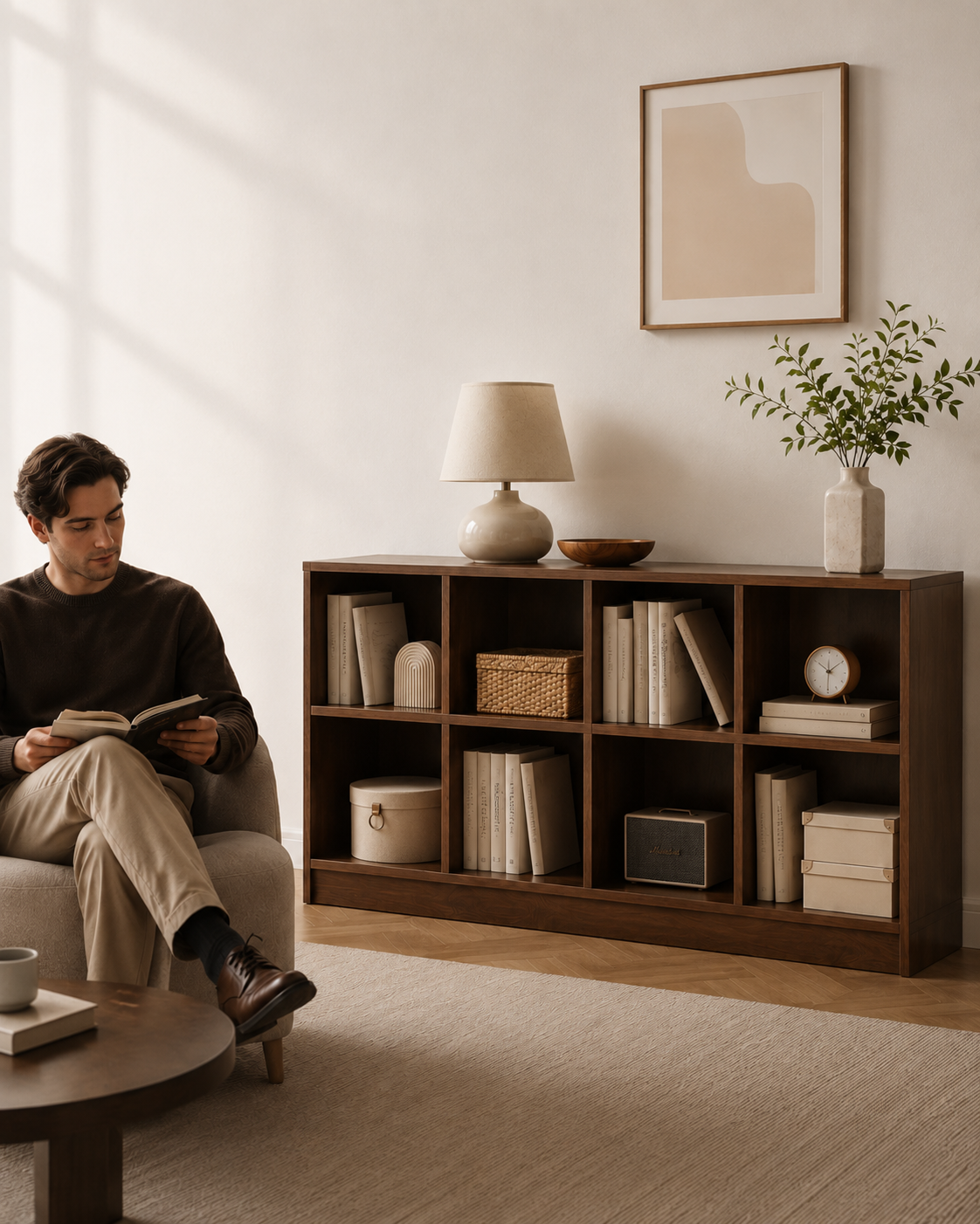 Walnut Storage Shelf